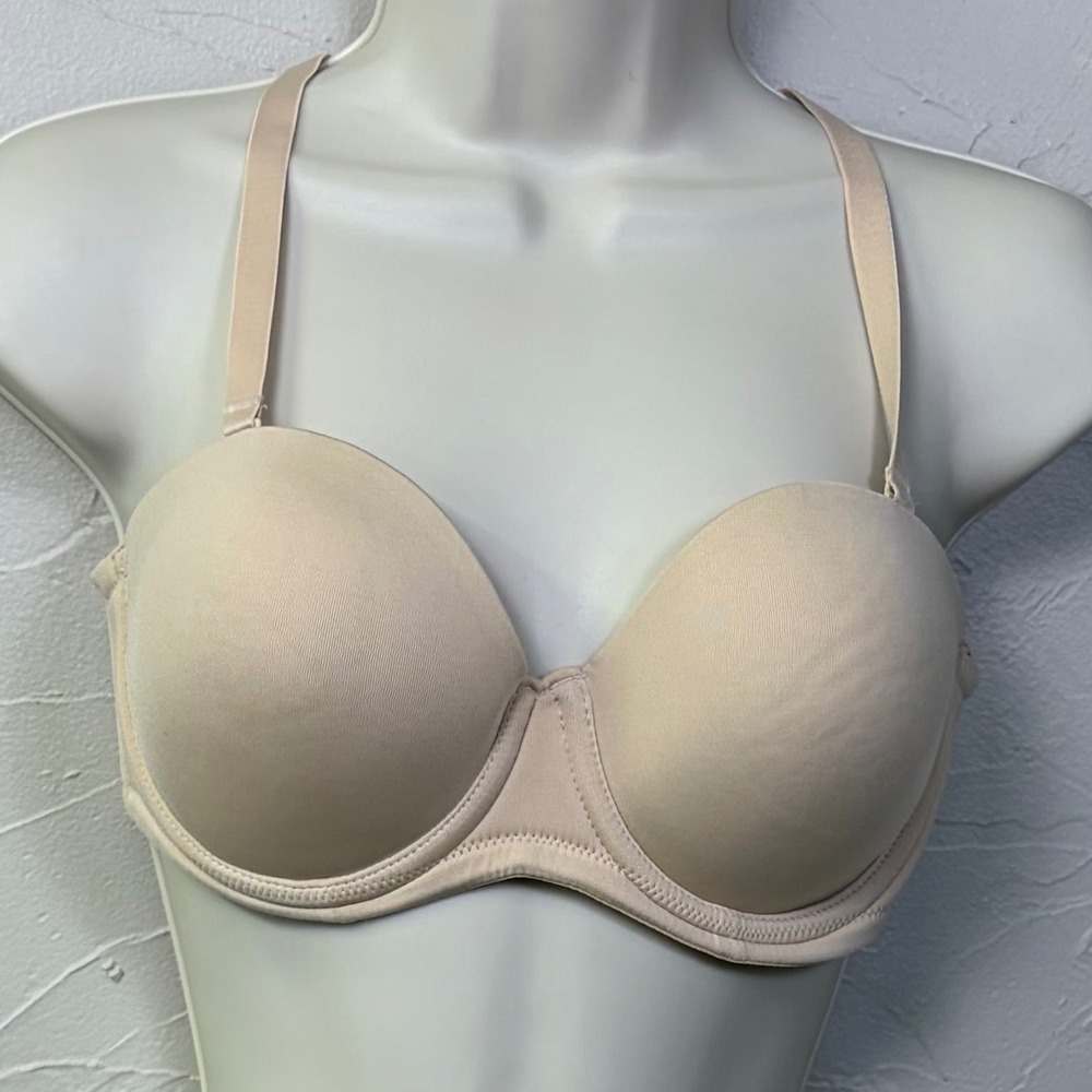 Wacoal Red Carpet Strapless Bra Women 34C Nude Convertible Underwire 854119